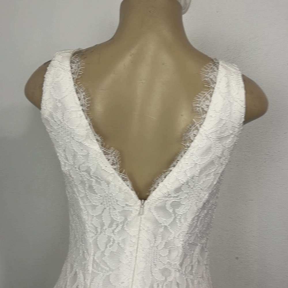 DB STUDIO all over lace v- neck sheath wedding dress - Picture 7 of 8